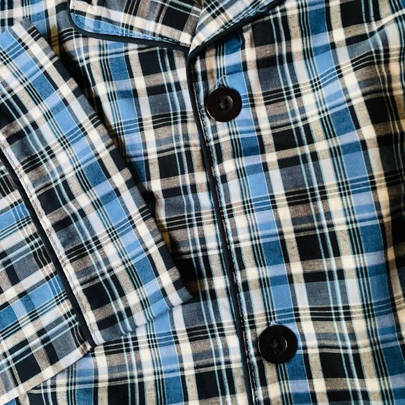 HANES Men's "Blue Plaid" 2 Piece Pajama Set NWT Size XL - Picture 3 of 10